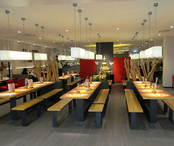 Innenansicht eines asiatischen Restaurants